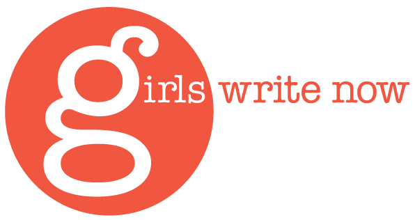 GirlsWriteNow logo, featuring a stylized 'G' and the text 'Girls Write Now'