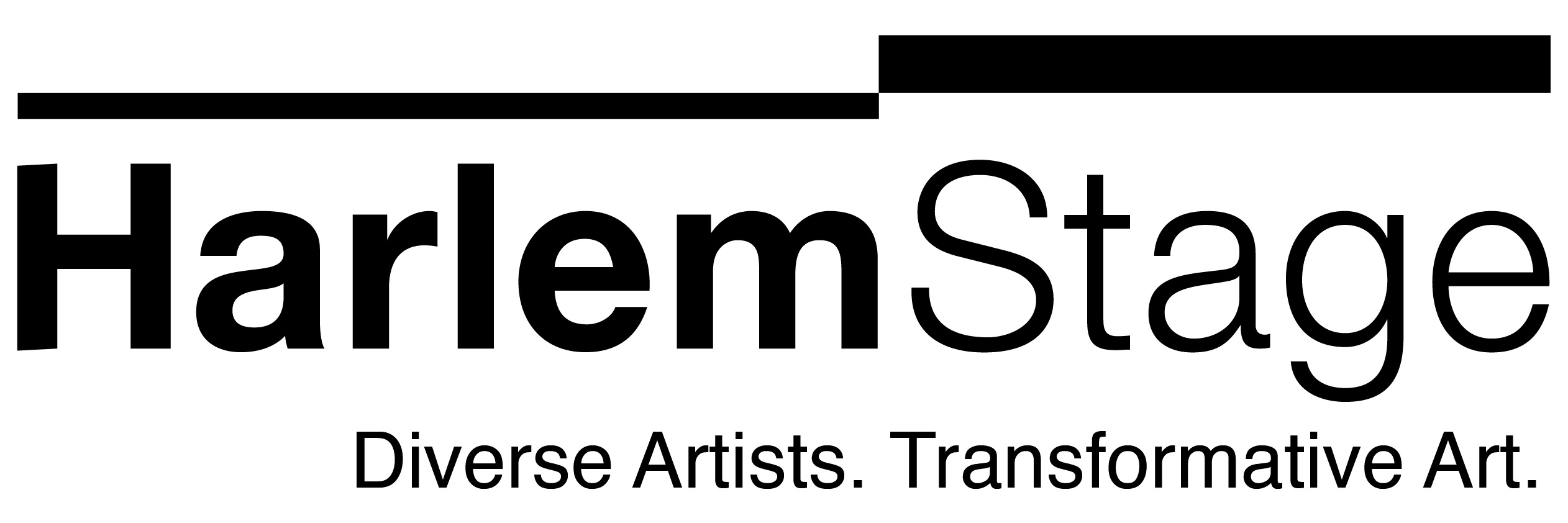 Logo of Harlem Stage, a cultural organization dedicated to presenting diverse artists and transformative art.